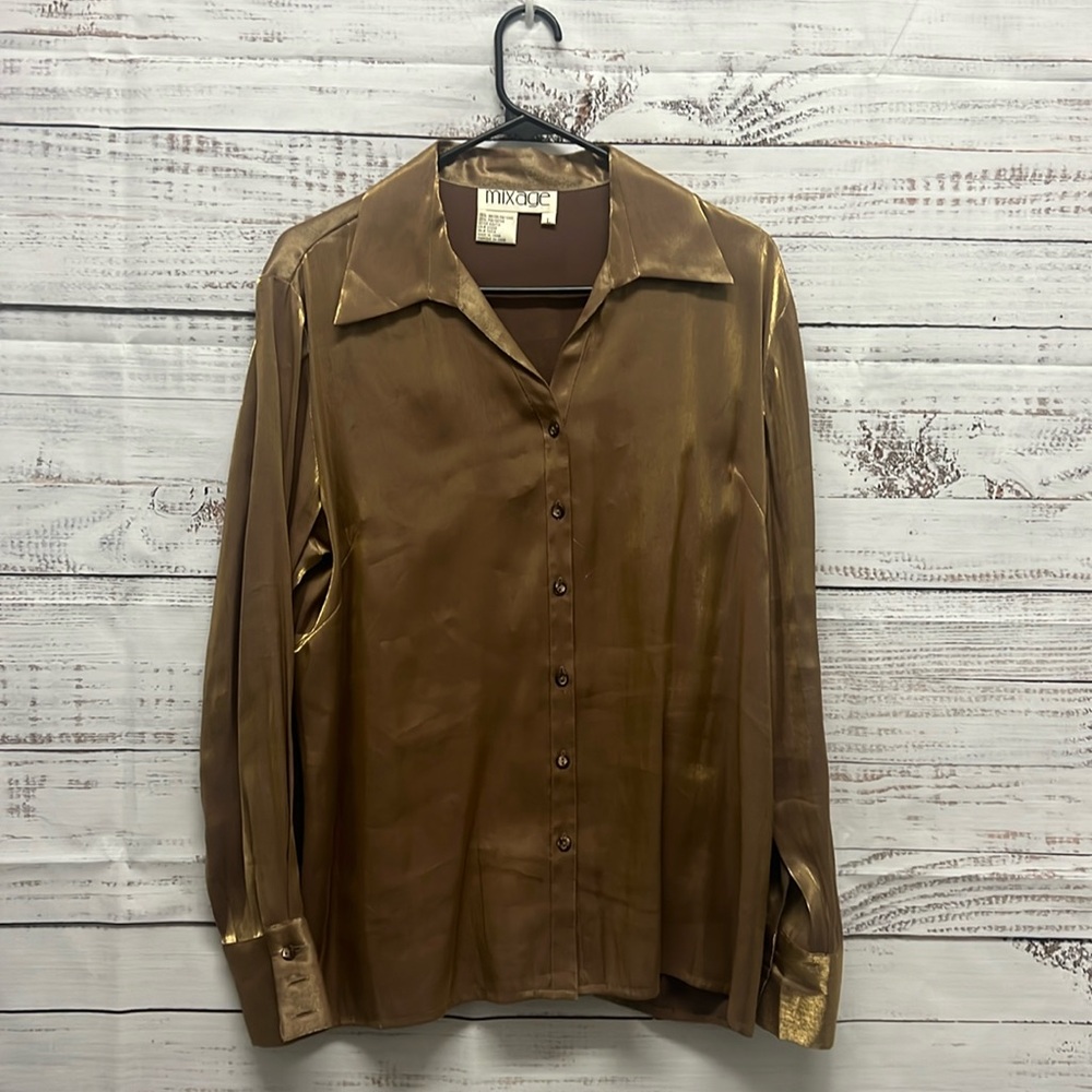 Shimmery Gold Metallic Shirt